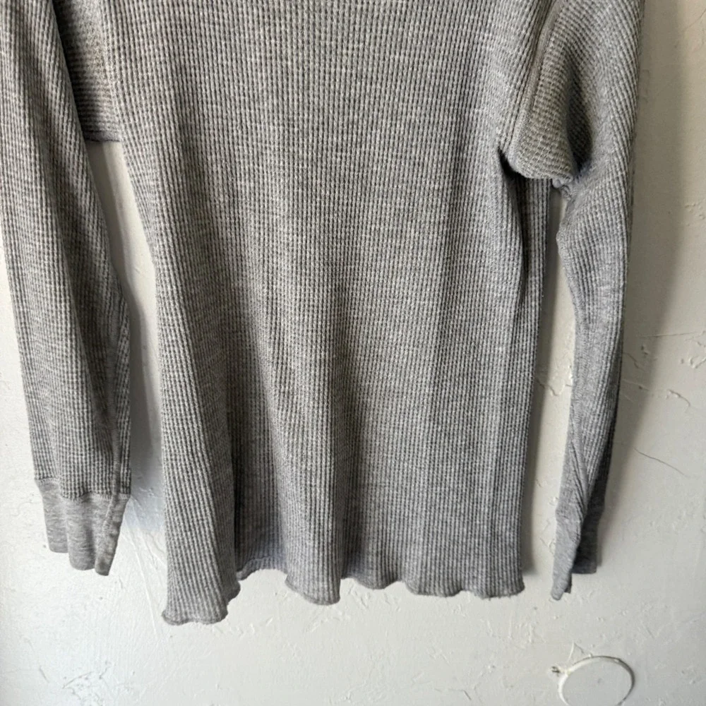 Northwest Territory Men's Gray Thermal Layer Outdoor Shirt L Waffle‎ Knit USA